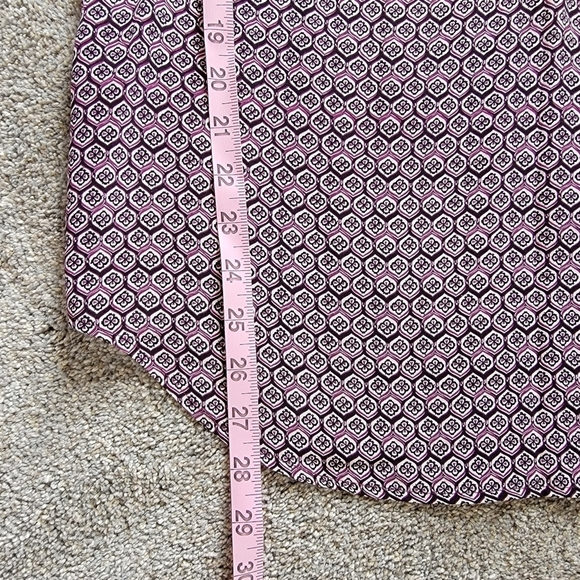 Joie 100% Silk Mauve Black Cream Printed V Neck Long Sleeve Blouse Luxury Small - Picture 12 of 13